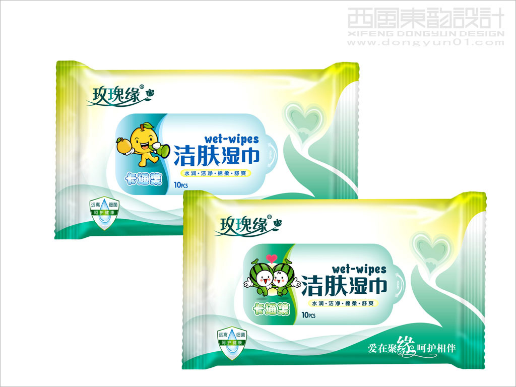 “玫瑰緣”系列濕巾包裝設(shè)計--潔膚濕巾包裝設(shè)計