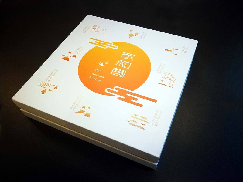 家和園月餅包裝設(shè)計(jì)，清新淡雅的傳統(tǒng)風(fēng)格設(shè)計(jì)