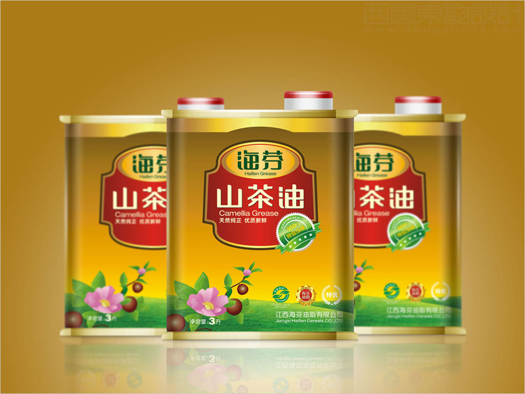 江西海芬油脂有限責(zé)任公司山茶油鐵桶包裝設(shè)計