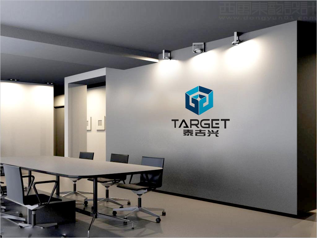 北京泰吉興投資公司標(biāo)志設(shè)計之辦公室形象墻效果圖