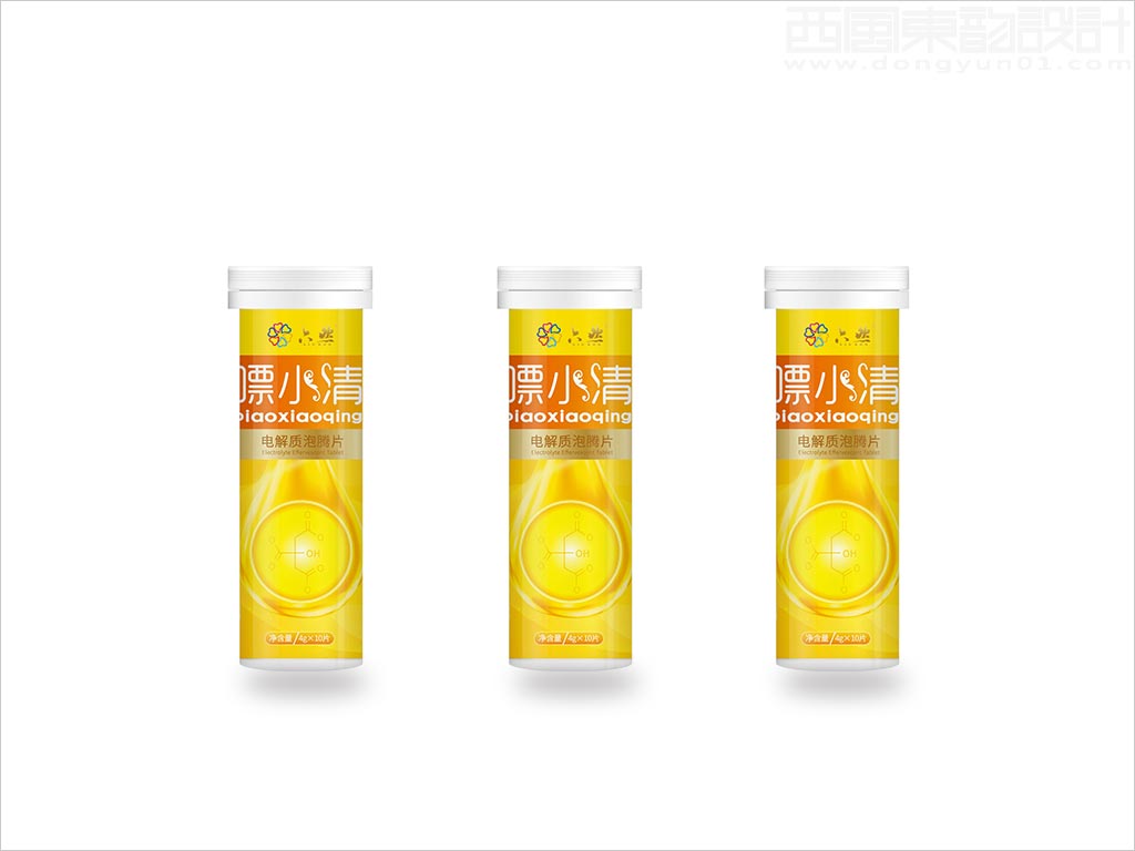 成都六然醫(yī)療科技有限公司嘌小清電解質(zhì)泡騰片保健品瓶簽包裝設(shè)計(jì)