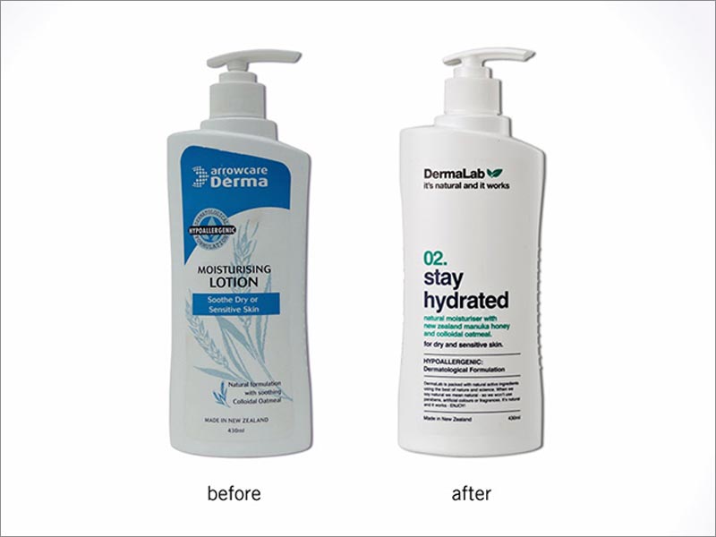 澳大利亞DermaLab護(hù)膚品包裝設(shè)計前后對比圖