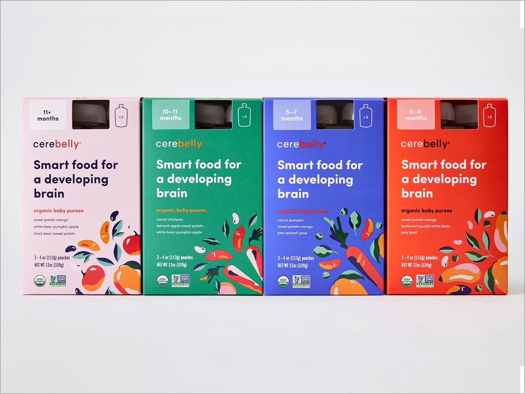 Cerebelly嬰兒食品紙盒包裝設(shè)計(jì)