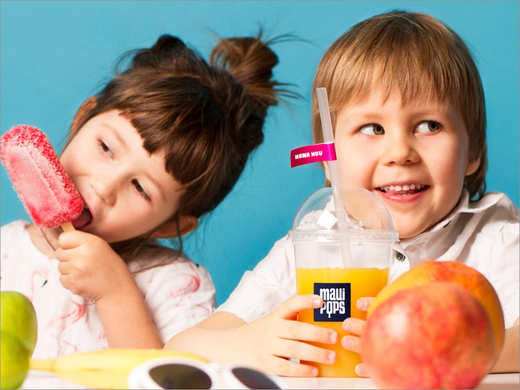 美國毛伊島雪糕冷飲店logo店面設(shè)計(jì)