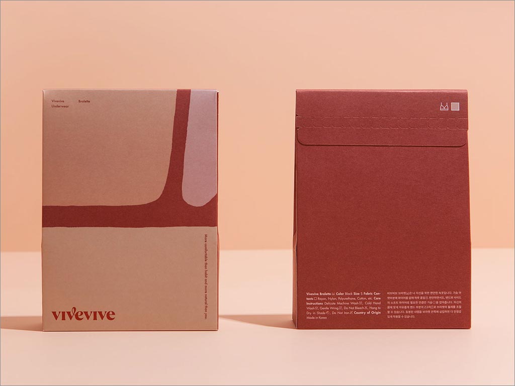 韓國(guó)Vivevive內(nèi)衣包裝盒設(shè)計(jì)