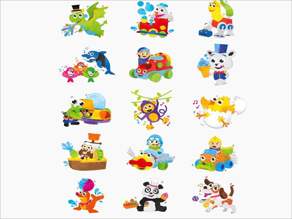 英國TOMY嬰幼兒童玩具包裝設(shè)計之插圖設(shè)計