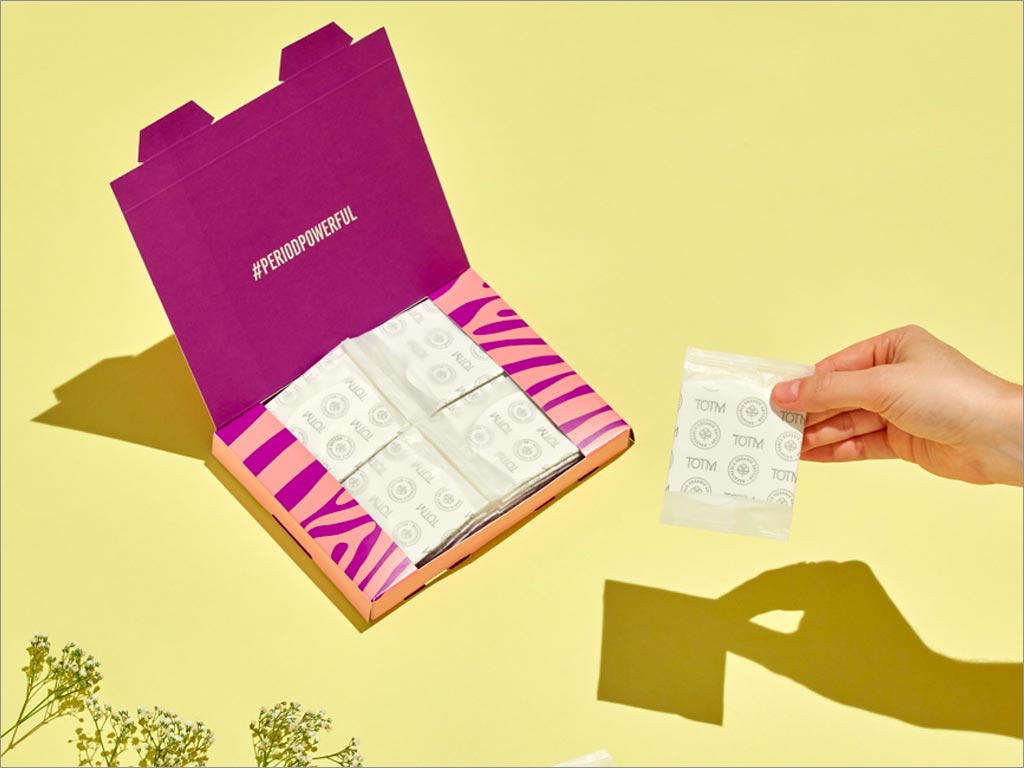 英國樂購旗下TOTM女性有機衛(wèi)生產(chǎn)品包裝設計