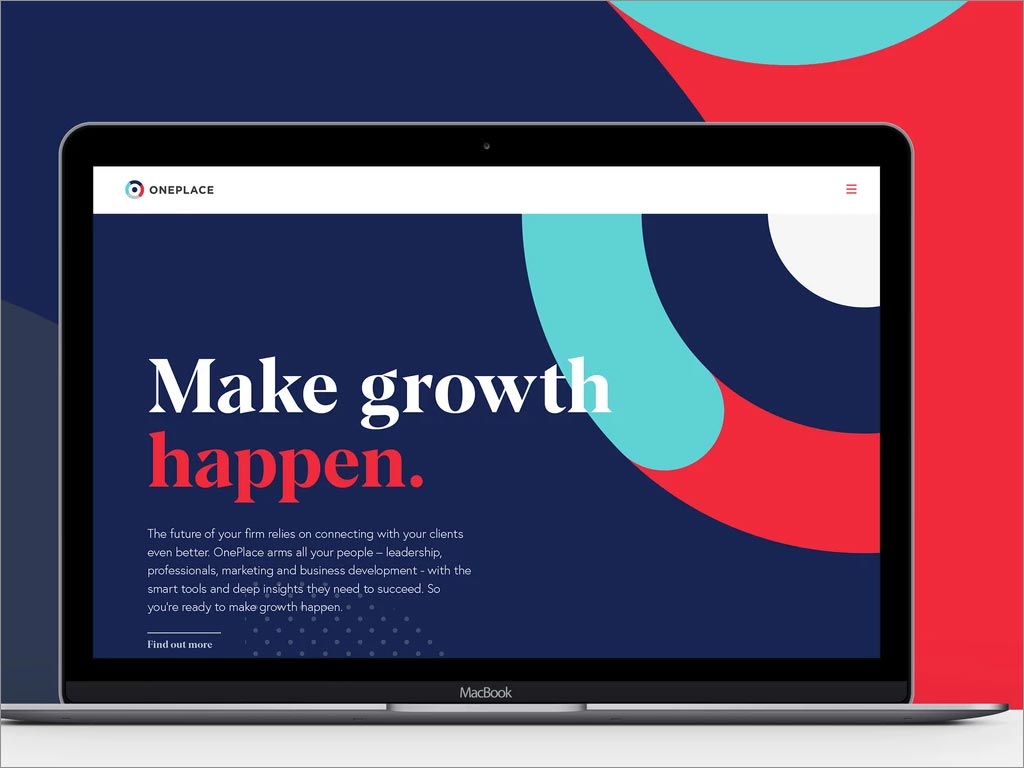 英國OnePlace客戶關系管理系統(tǒng)品牌形象電腦端網站頁面設計
