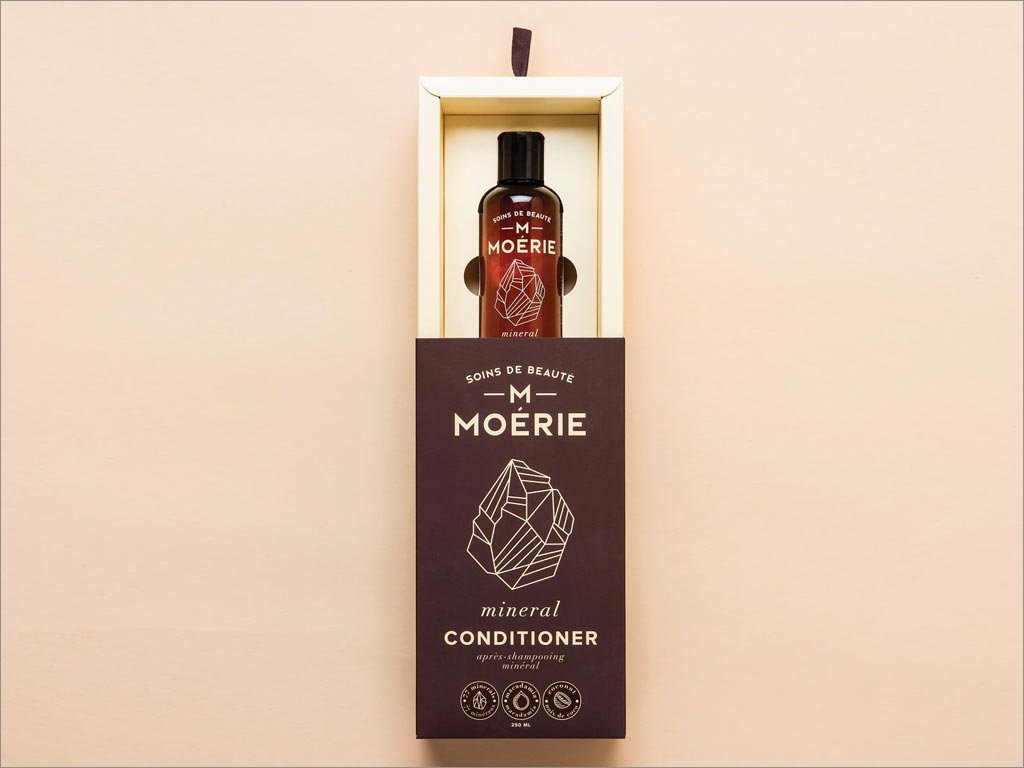 立陶宛Moerie洗發(fā)水和護(hù)發(fā)素產(chǎn)品包裝設(shè)計(jì)之開盒展示