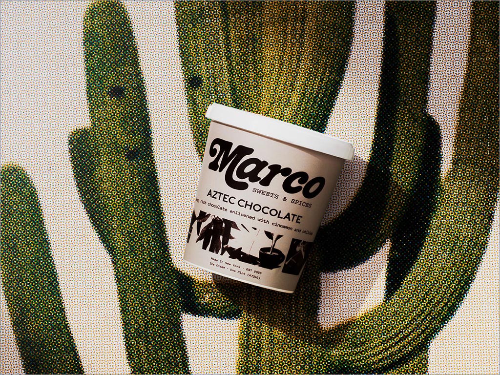 美國Marco Sweets＆Spices阿茲特克巧克力口味冰淇淋包裝設(shè)計(jì)