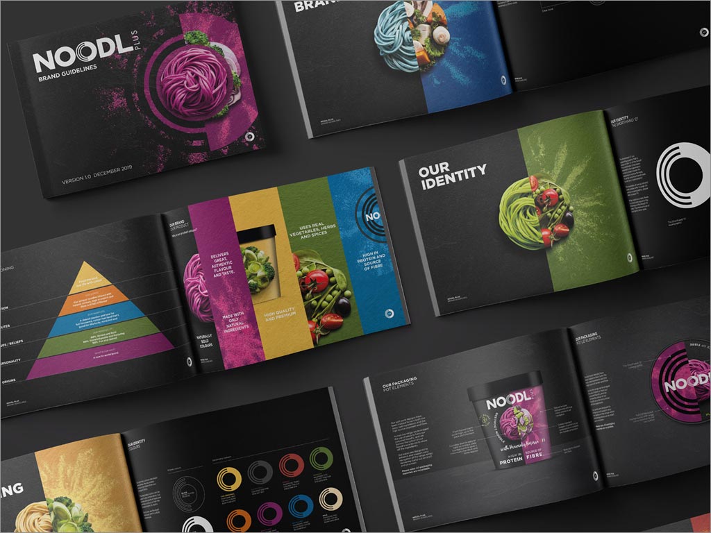 移動互聯(lián)網(wǎng)社交媒體時代的Noodl Plus方便面產(chǎn)品手冊設(shè)計