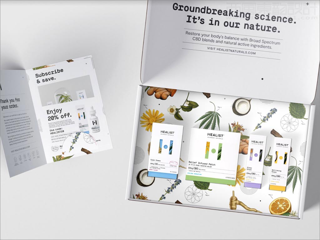 科學(xué)與自然完美融合的Healist保健品禮盒包裝設(shè)計(jì)