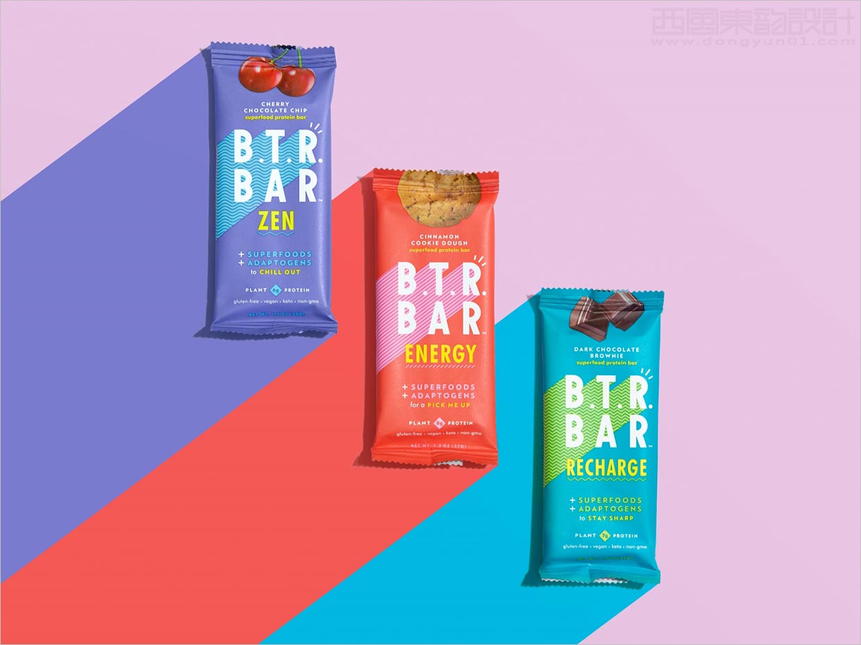 美國BTR Bar能量代餐棒休閑食品包裝設(shè)計