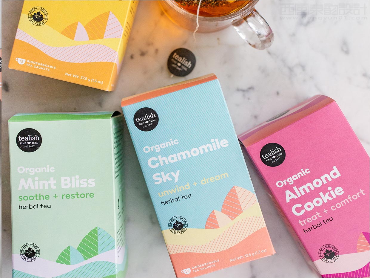 天然時尚的加拿大Tealish有機(jī)茶葉包裝設(shè)計