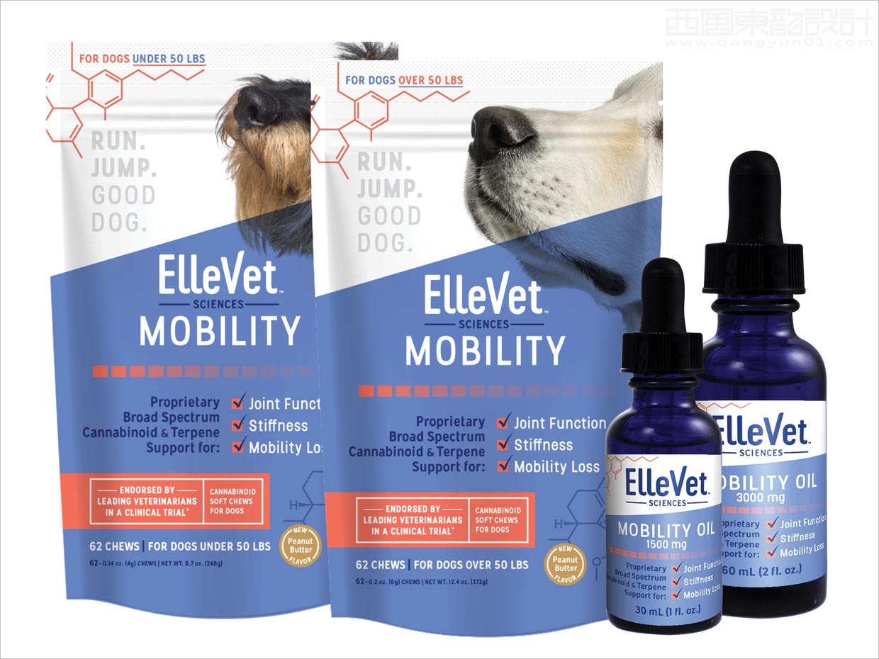 美國ElleVet Sciences寵物貓狗保健品包裝設(shè)計(jì)