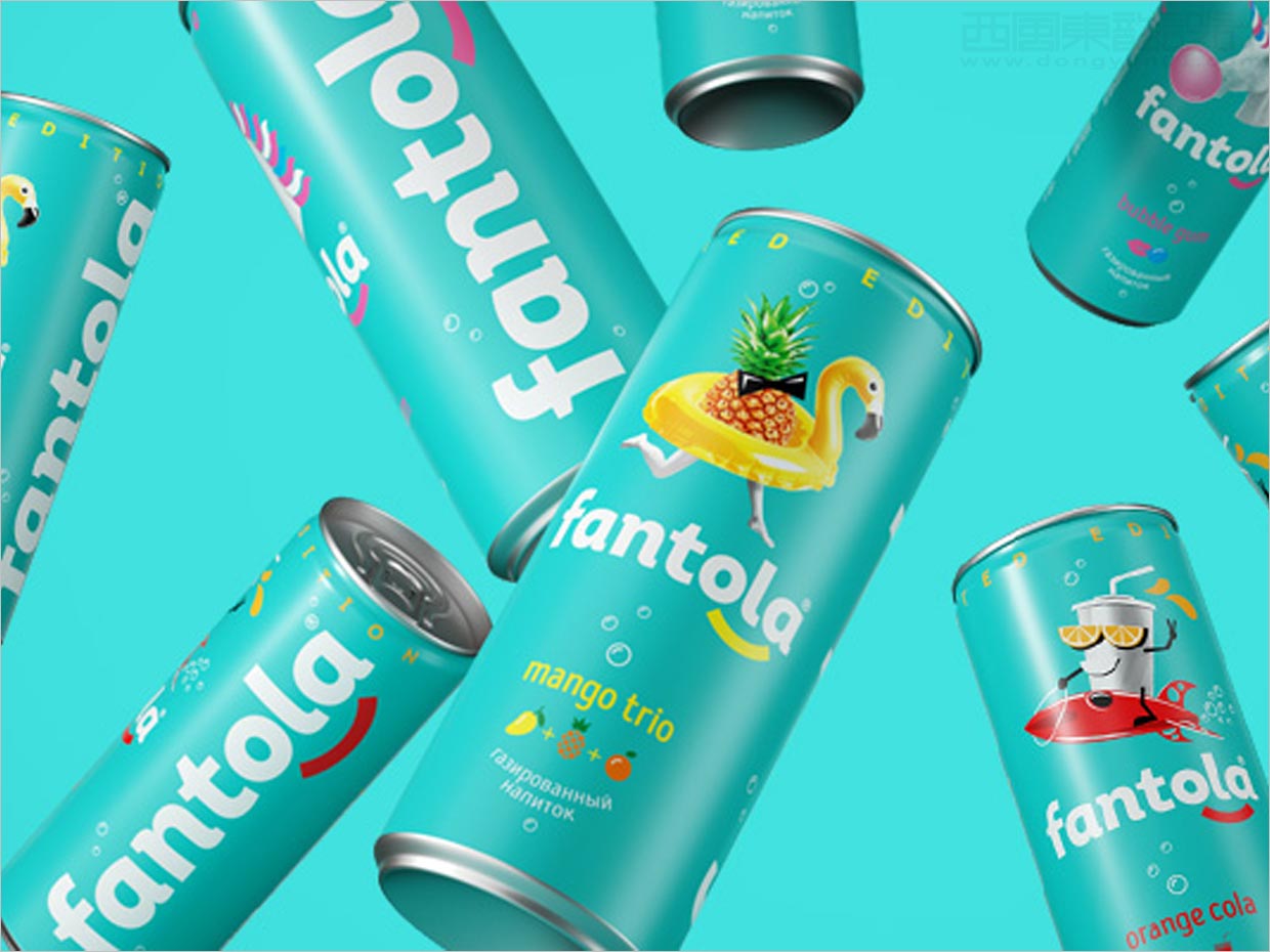 適合Z世代的俄羅斯Fantola軟飲料包裝設計
