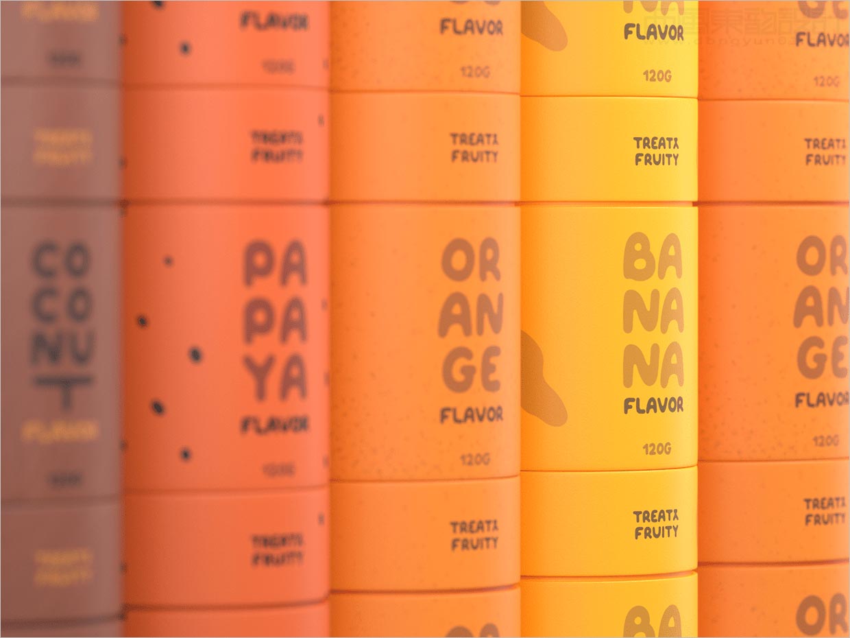 簡潔時尚的Treaty Fruity寵物食品包裝設(shè)計(jì)