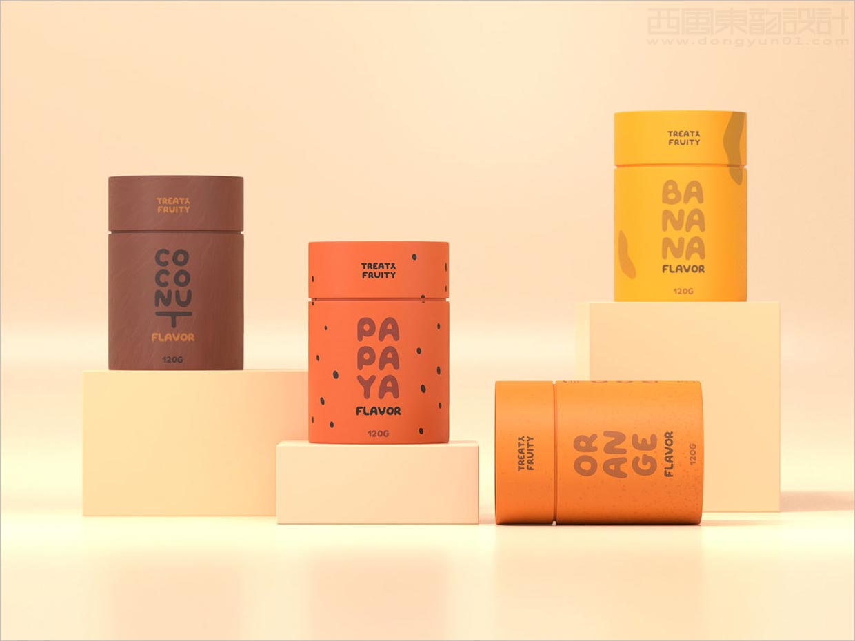 簡潔時尚的Treaty Fruity寵物食品包裝設(shè)計(jì)