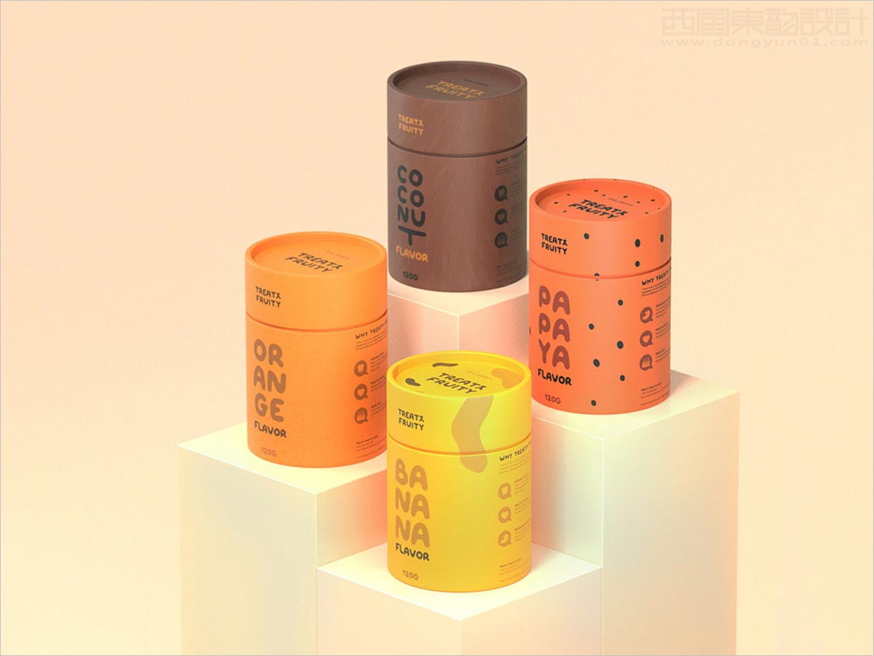簡潔時尚的Treaty Fruity寵物食品包裝設(shè)計(jì)