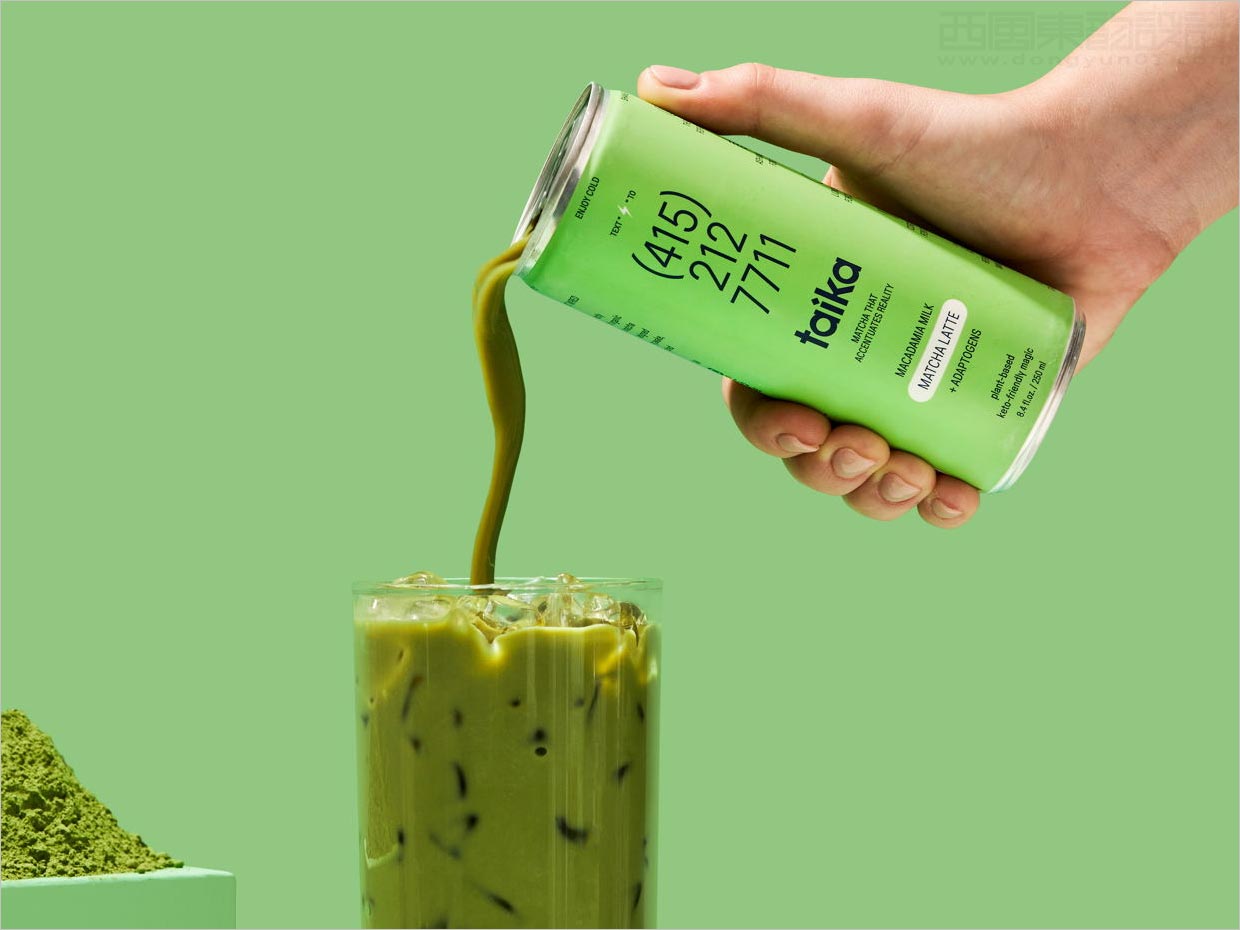 美國Taika抹茶拿鐵飲料包裝設(shè)計(jì)