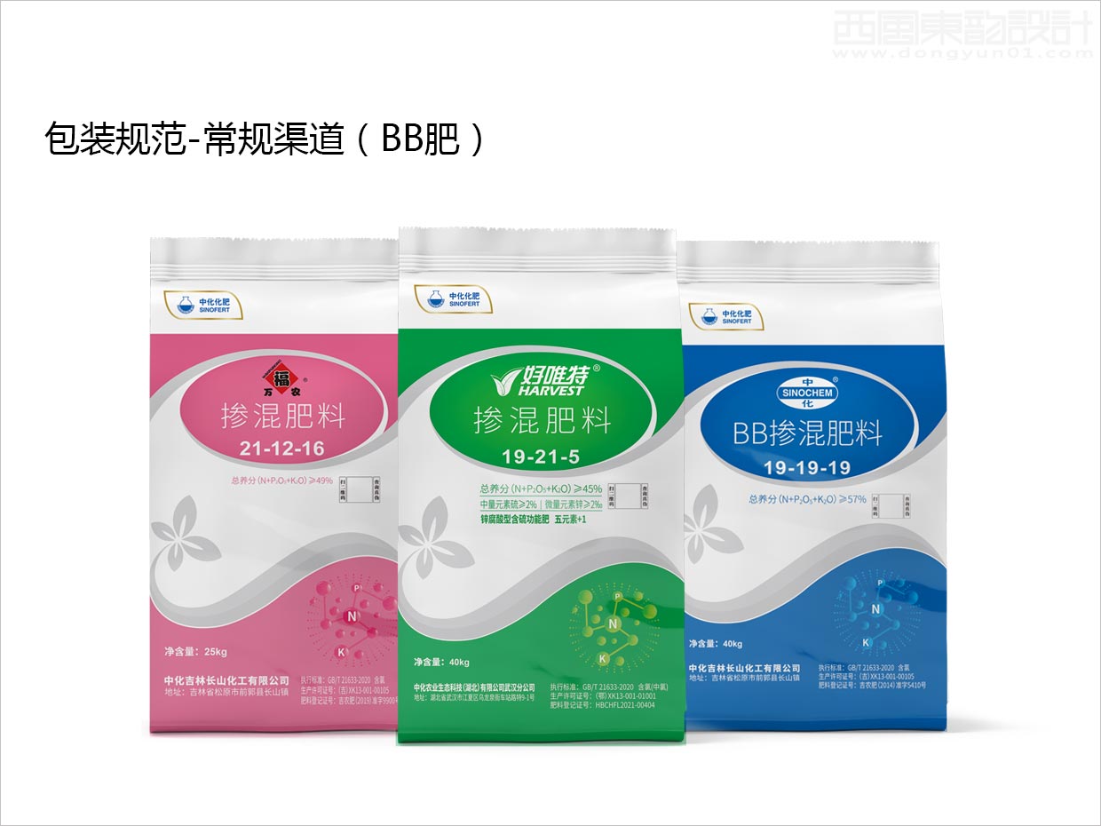 先正達集團中國中化化肥復合肥料農資包裝設計升級項目之常規(guī)渠道BB肥效果圖展示