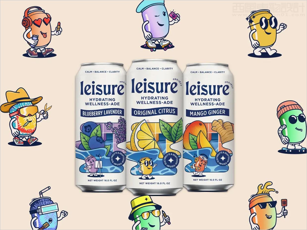 專為流媒體創(chuàng)意人士的Leisure功能飲料包裝設(shè)計