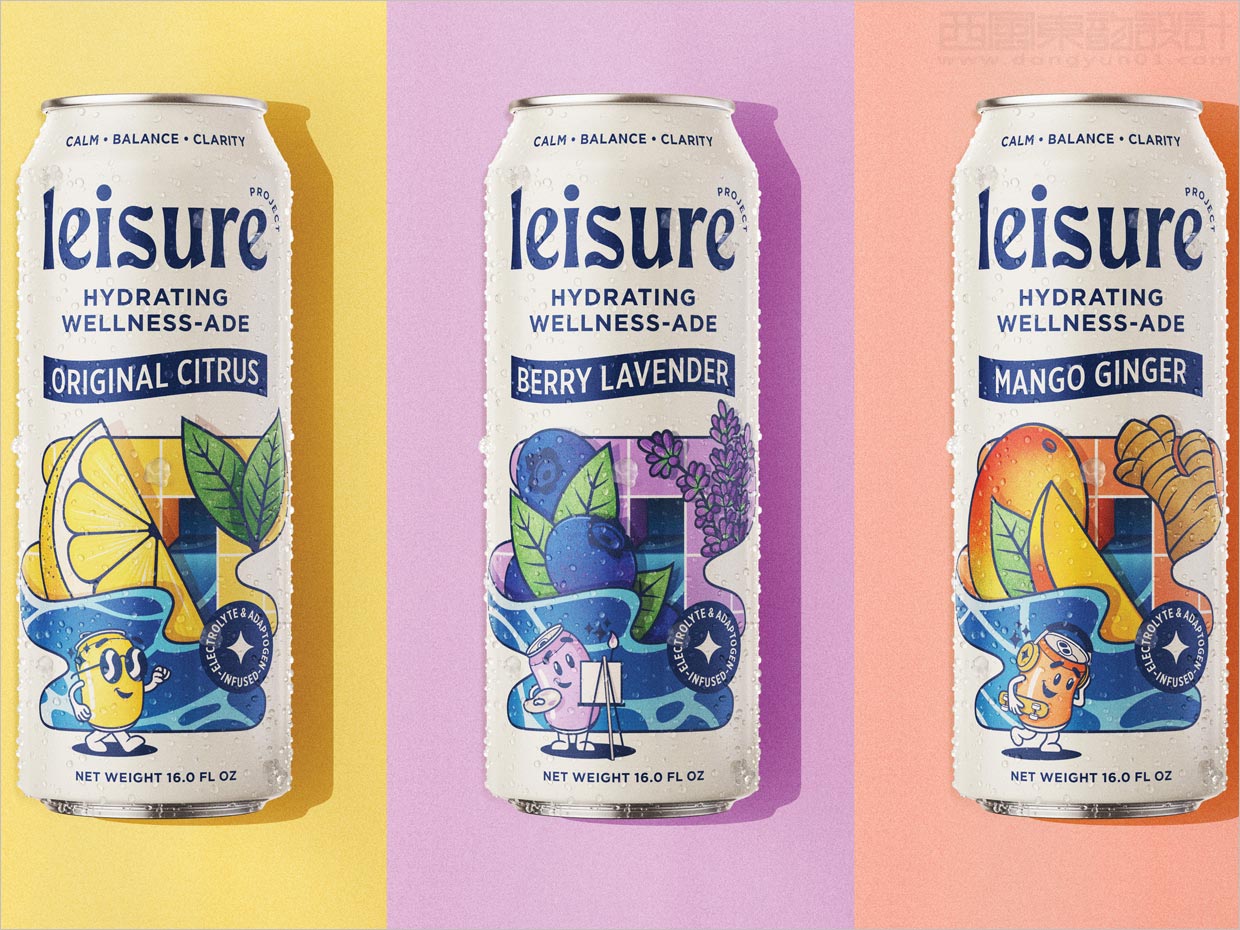 專為流媒體創(chuàng)意人士的Leisure功能飲料包裝設(shè)計
