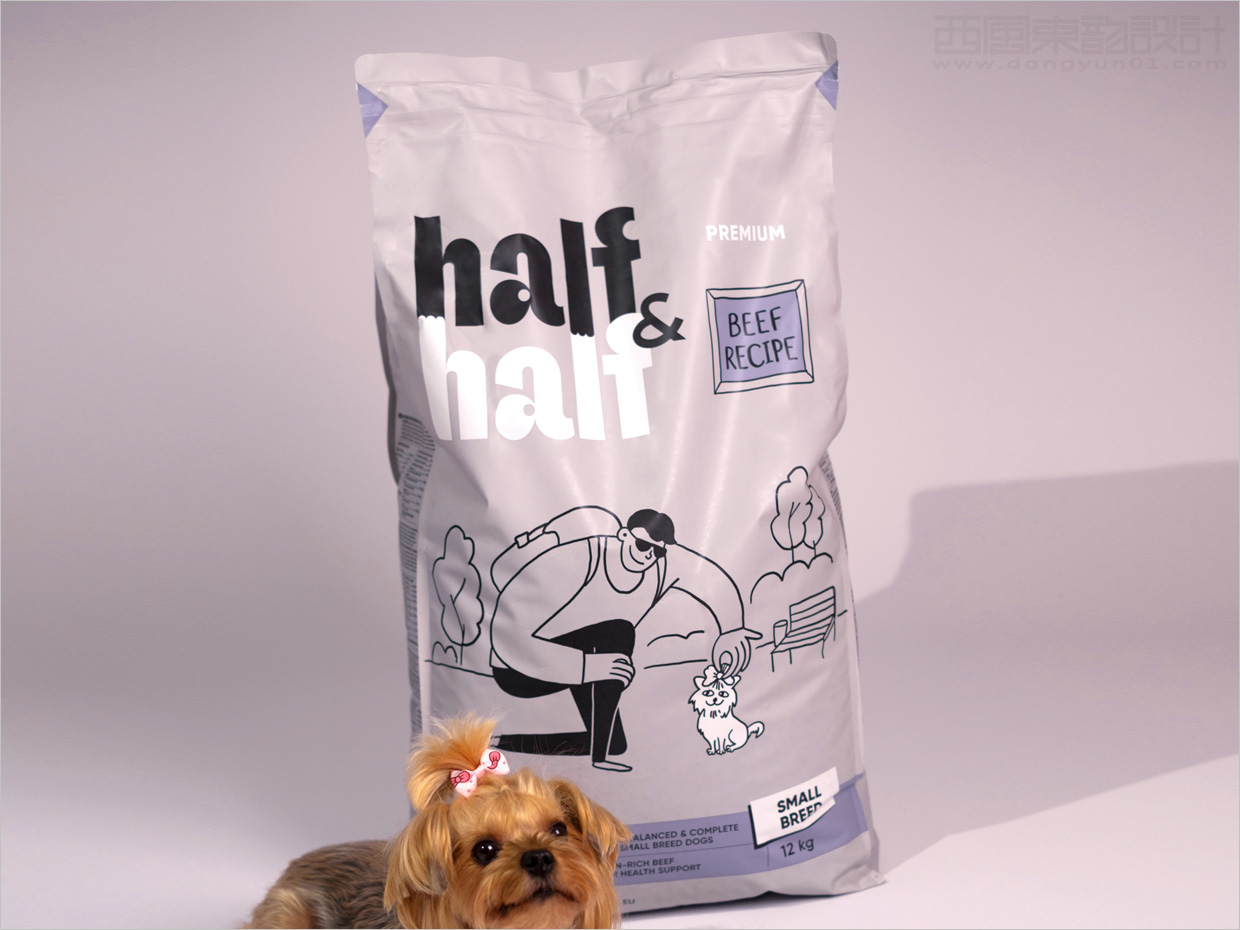 烏克蘭Half & Half寵物食品包裝袋設(shè)計之實(shí)物照片