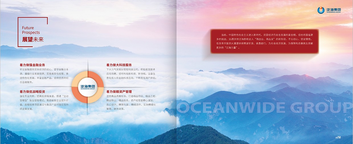 中國泛?？毓杉瘓F(tuán)35周年畫冊設(shè)計之展望未來內(nèi)頁設(shè)計