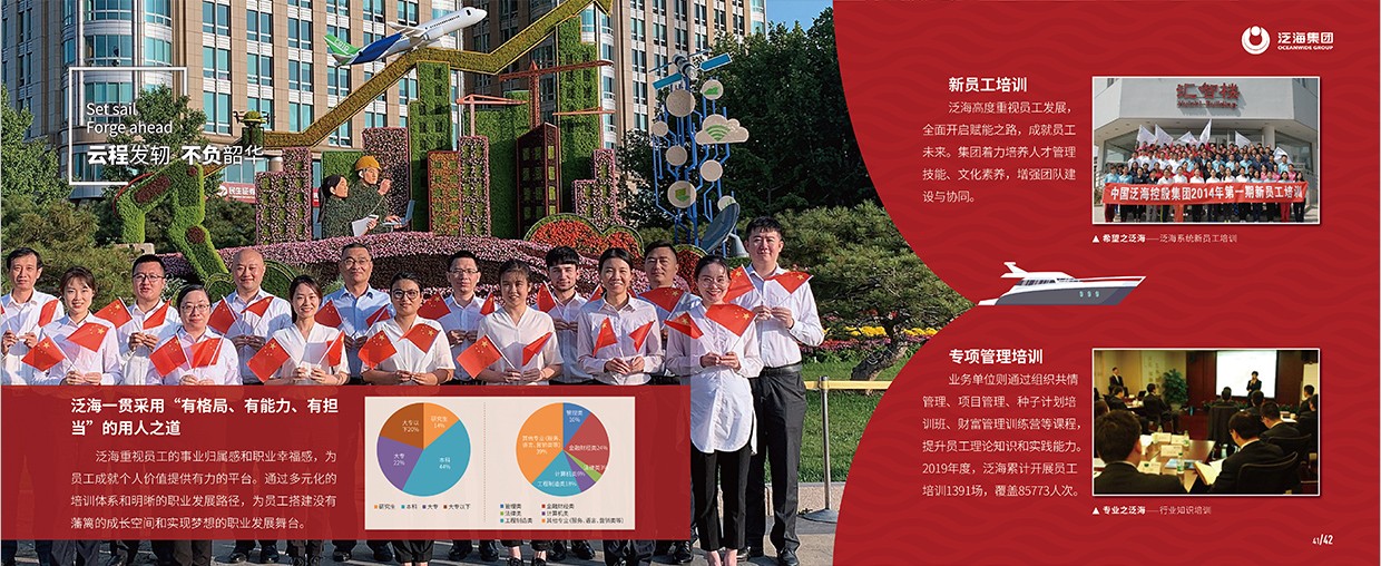 中國泛?？毓杉瘓F(tuán)35周年畫冊設(shè)計之泛海團(tuán)隊頁面設(shè)計